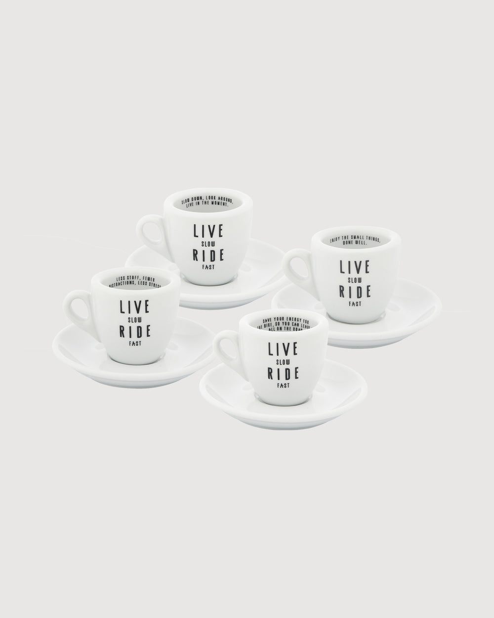 Live Slow Ride Fast Espresso set