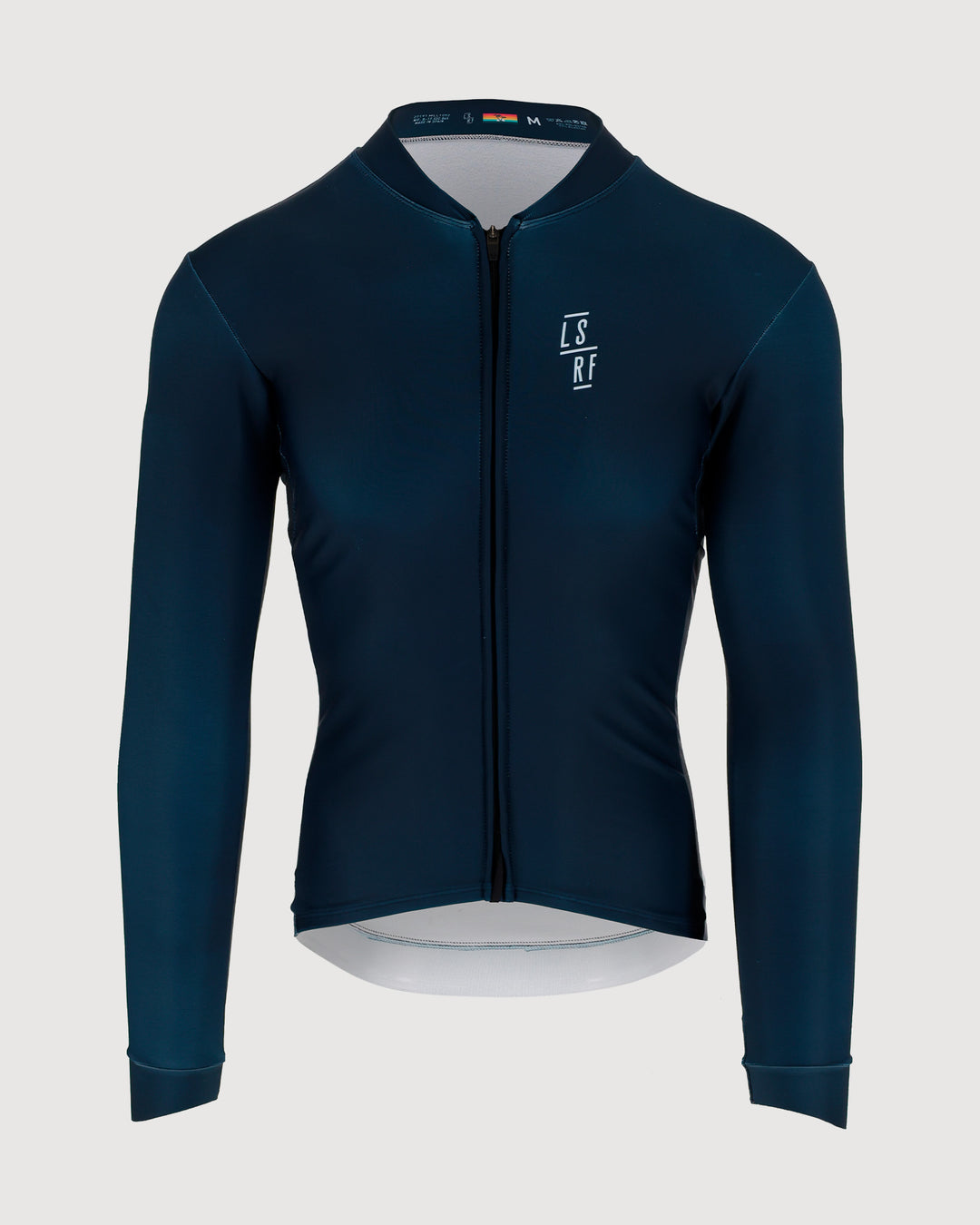 Men long sleeve winter cycling jersey in blue. Long Sleeve Jersey | LSRF | Half Moon Bay