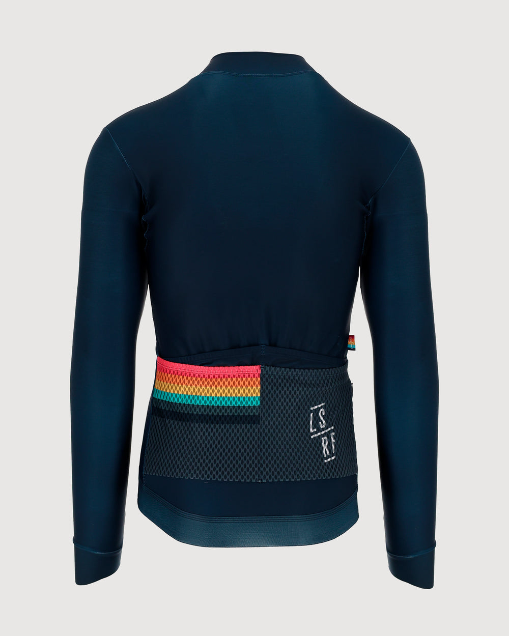 Winter cycling jersey mens in blue. Long Sleeve Jersey | LSRF | Half Moon Bay