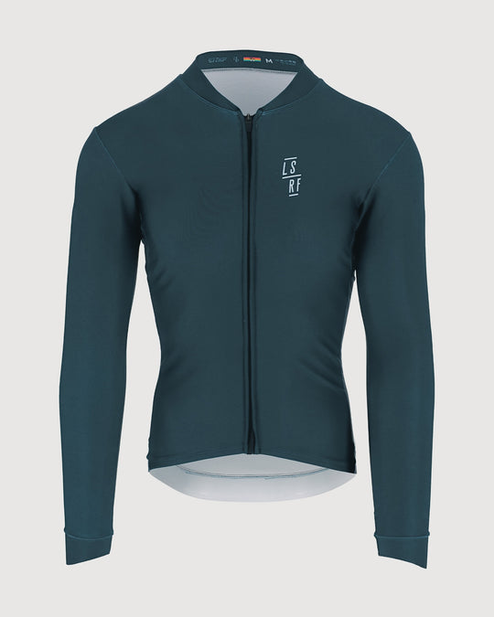 Men long sleeve winter cycling jersey in gray. Long Sleeve Jersey | LSRF | HMB light