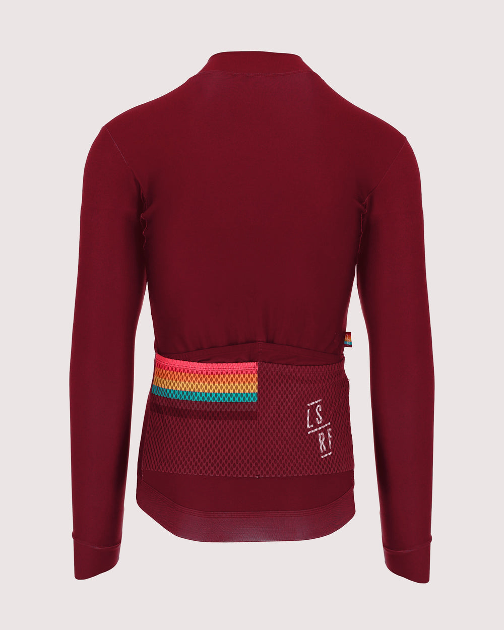 Winter cycling jersey mens in red. Long Sleeve Jersey | LSRF | Mid Berkeley