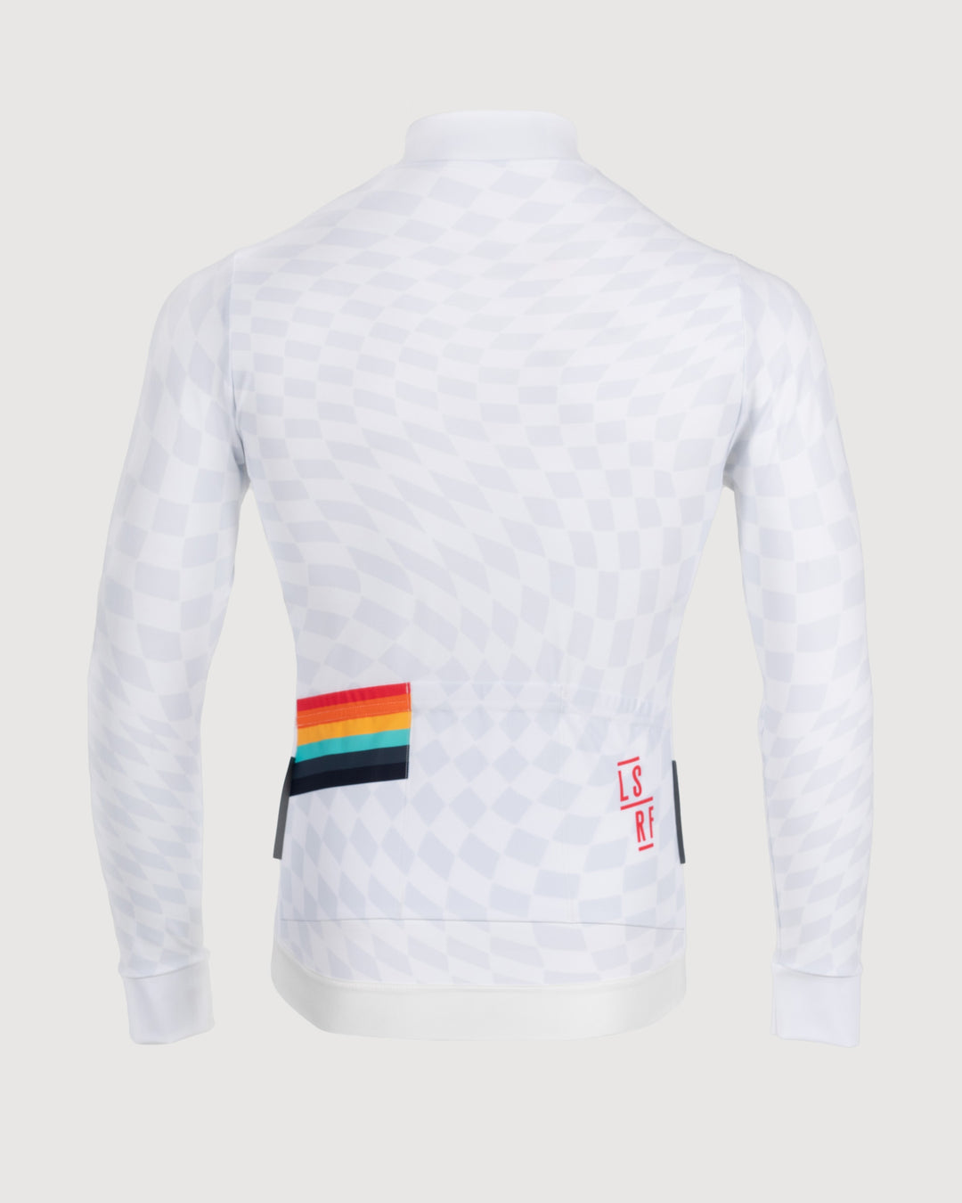 Winter cycling jersey mens in white. Midweight Thermal LS Jersey | LSRF | Team 24/25