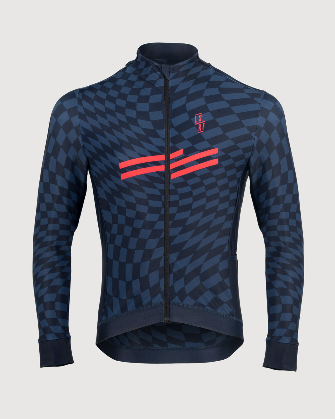 Men long sleeve winter cycling jersey in dark blue. Thermal LS Jersey | LSRF | Granite Chief