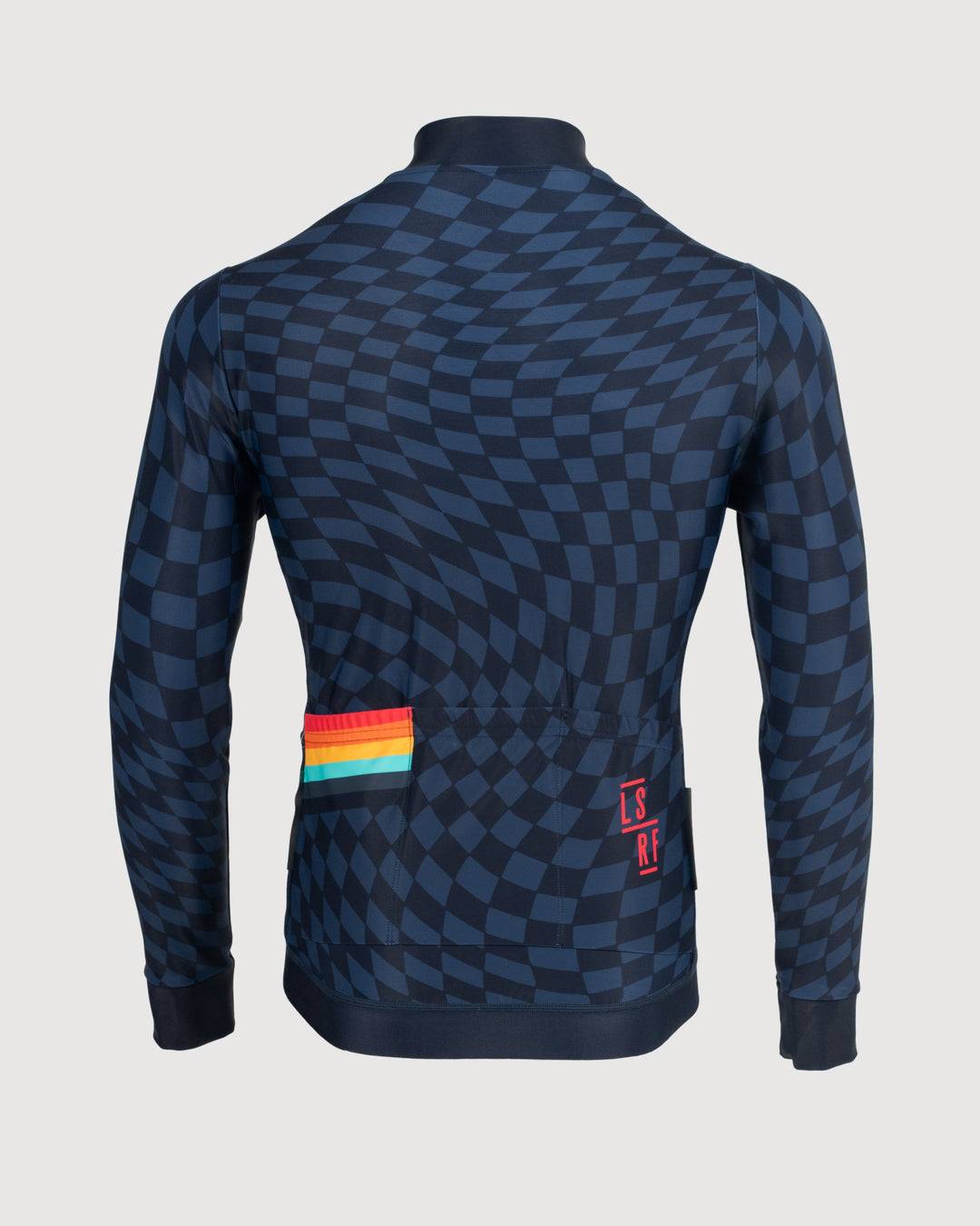 Winter cycling jersey mens in dark blue. Thermal LS Jersey | LSRF | Granite Chief