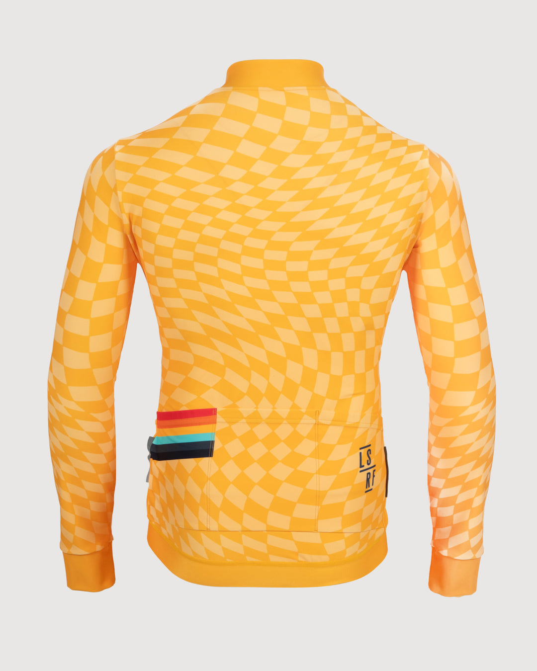 Winter cycling jersey mens in yellow. Thermal LS Jersey | LSRF | Scott Peak