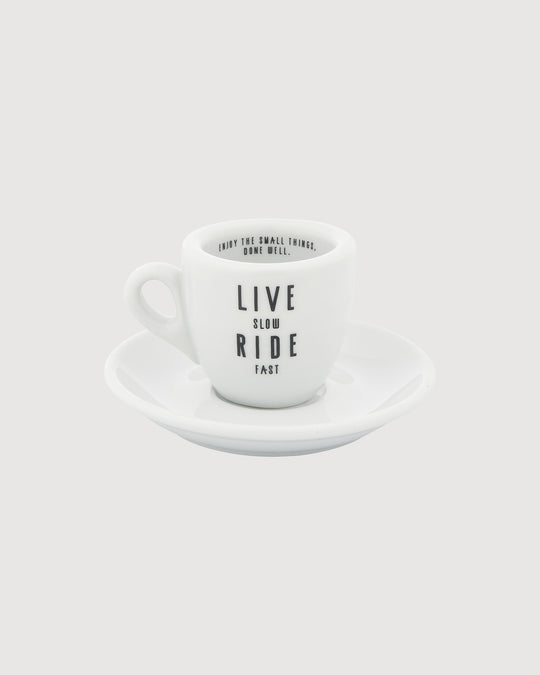 Live Slow Ride Fast Espresso set