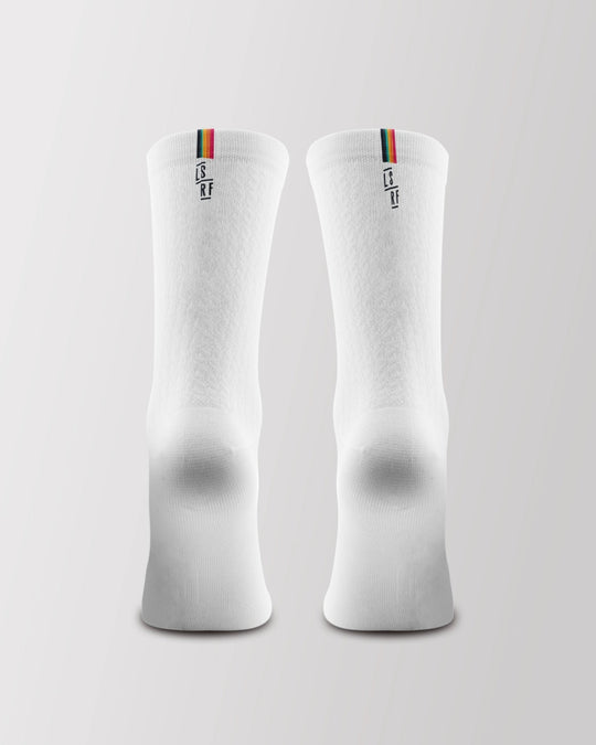 Cycling Socks - LSRF high performance socks white - color stripes - LSRF