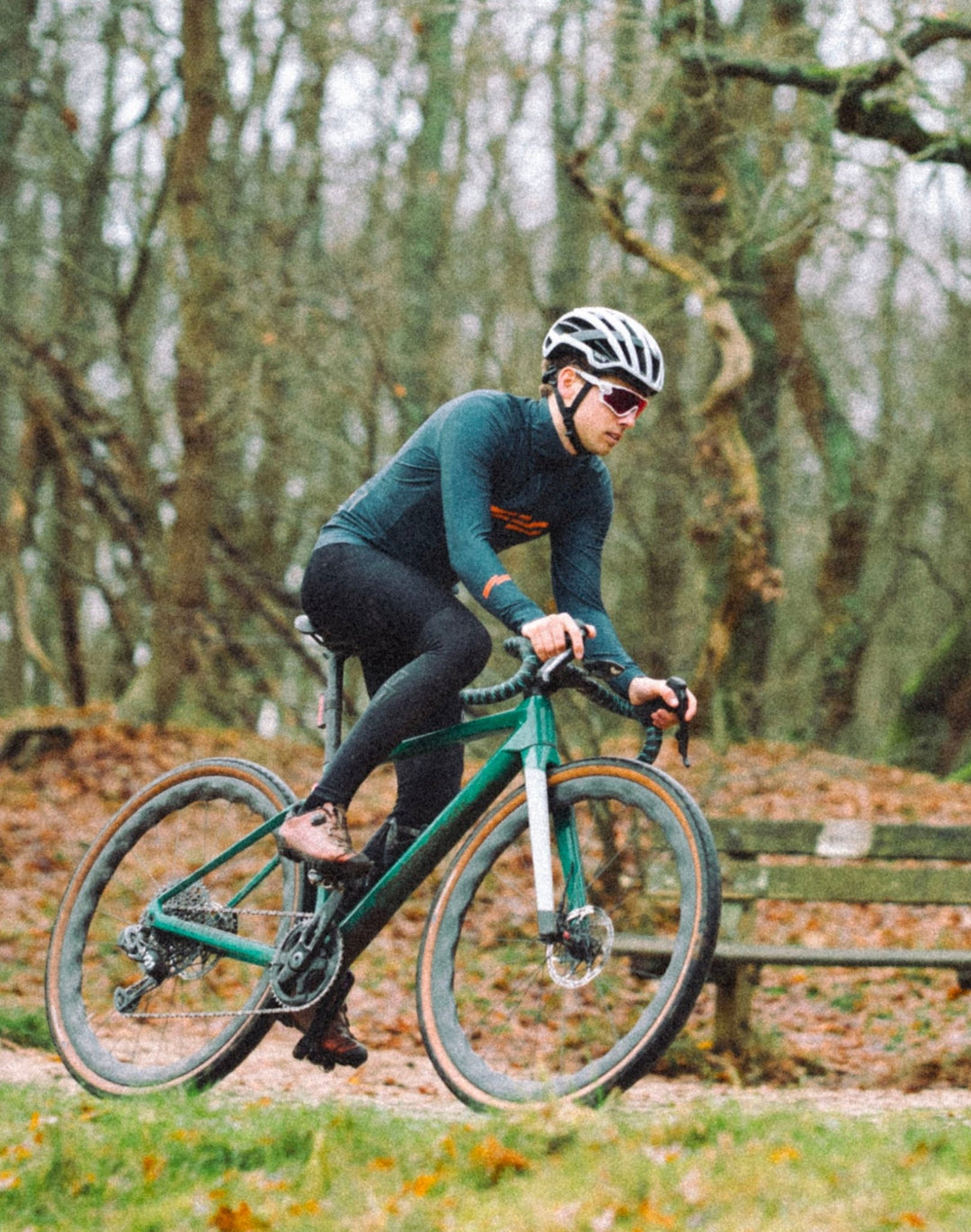 Cycling Race Collection - Midweight Thermal Jersey LS Emerald Hills - LSRF